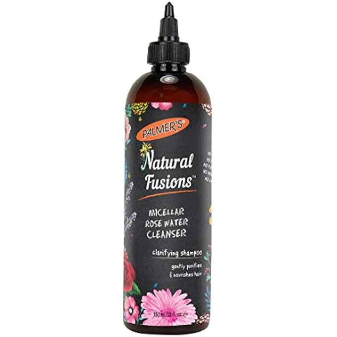 PALMER'S NATURAL FUSIONS MICELLAR ROSE WATER SHAMPOO-HYDRATES & REPAIRS YOUR HAIR-NOURISHES & PROTECTS MOISTURE-GENTLER & MORE EFFECTIVE CLEANSE-NO PARABENS, SULPHATES,DYES, MINERAL OIL-350ML - Image 1