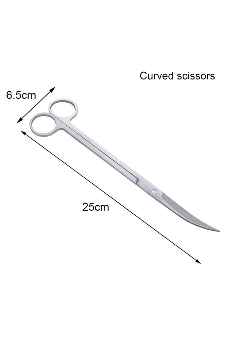 إيروريكس مقص منحني، مقص حوض السمك، ملقط، أداة، حوض سمك، نباتات، مقص أمواج، ماء، عشب، ستانلس ستيل