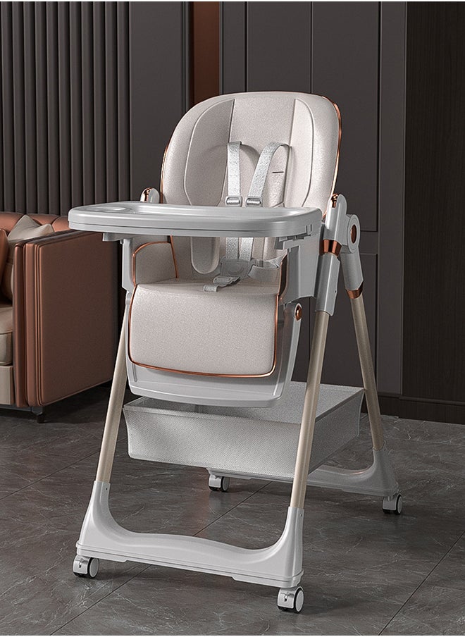kiddoz Dining Baby High Chair - Grey  - Image 2