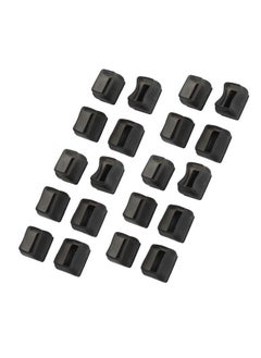 20 Pcs Chair Leg Floor Protector Rectangular Transparent Black Felt Mat Scratch Proof Reduce Noise Table Leg Cover S