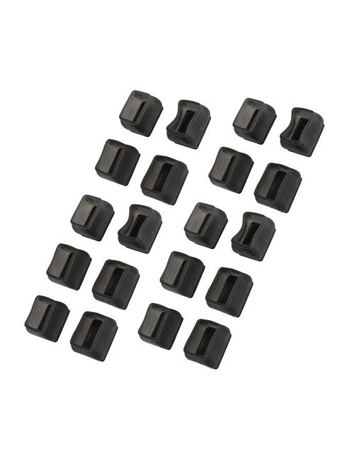20 Pcs Chair Leg Floor Protector Rectangular Transparent Black Felt Mat Scratch Proof Reduce Noise Table Leg Cover S
