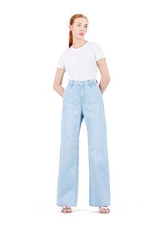 Web Denim Web Denim Women's High Waist Wide Leg Flare Jeans - Stylish Comfort Fit Denim Pants  - Image 1