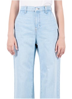 Web Denim Web Denim Women's High Waist Wide Leg Flare Jeans - Stylish Comfort Fit Denim Pants  - Image 4