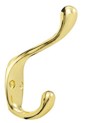 Liberty B42302Q-PB-C5 3-Inch Heavy Duty Coat and Hat Hook, Polished Brass - Image 1