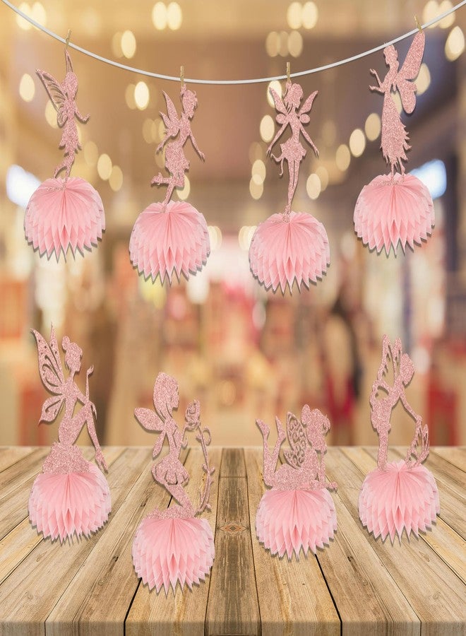 WFKLDF 8 Pcs Fairy Honeycomb Centerpieces Fairy Centerpieces for Tables Fairy Birthday Baby Shower Party Decorations Fairy Themed Party Decor Supplies - Image 5