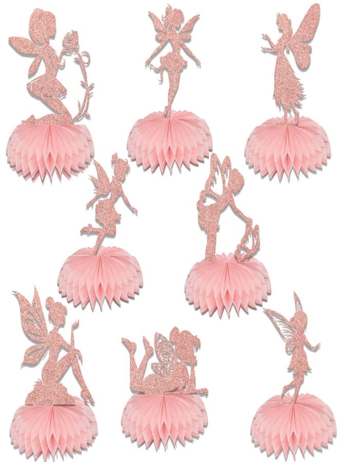 WFKLDF 8 Pcs Fairy Honeycomb Centerpieces Fairy Centerpieces for Tables Fairy Birthday Baby Shower Party Decorations Fairy Themed Party Decor Supplies - Image 1