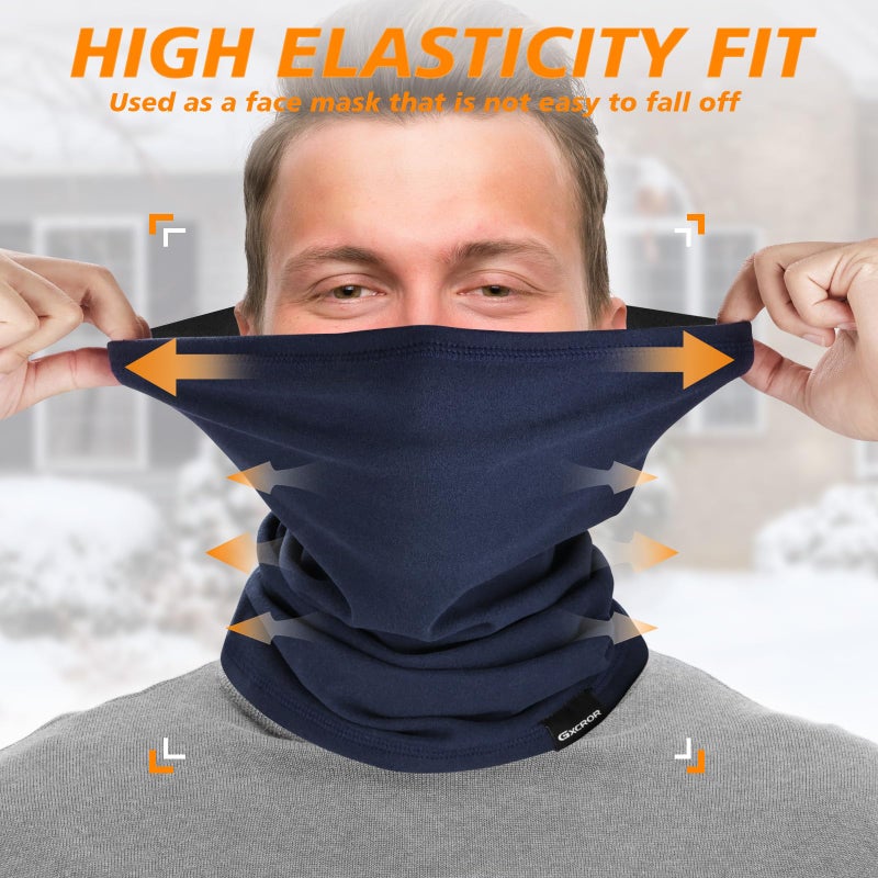GXCROR Neck Warmer Winter Face Mask Fleece Neck Gaiter Ski Face Cover Cold Weather Scarf for Men & Women - Image 4