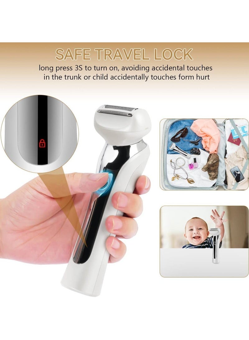 SYOSI Electric Razor for Women, Cordless Rechargeable Bikini Trimmer Painless Razor, Waterproof Hair Remover with LED Display - Image 4