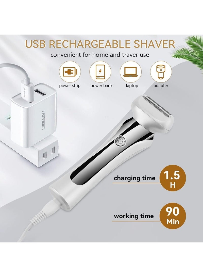 SYOSI Electric Razor for Women, Cordless Rechargeable Bikini Trimmer Painless Razor, Waterproof Hair Remover with LED Display - Image 5