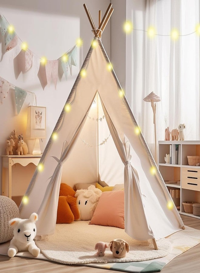 Atlasonix Kids Teepee Tent | Indoor Teepee Tent for Kids - TP Tent Indoor for Boys and Girls - Toddler Reading Corner Tent - Child Teepee for Play and Imagination 100% Cotton Canvas Tipi Tents for Children - Image 1