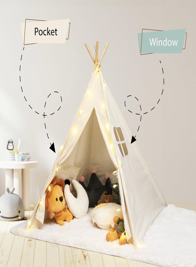 Atlasonix Kids Teepee Tent | Indoor Teepee Tent for Kids - TP Tent Indoor for Boys and Girls - Toddler Reading Corner Tent - Child Teepee for Play and Imagination 100% Cotton Canvas Tipi Tents for Children - Image 4
