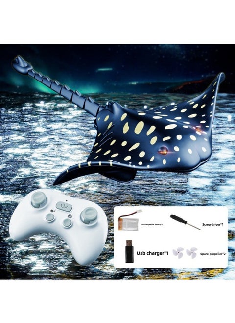Remote Control Shark Children Electric Remote Control Shark Charging Simulation Model Summer Swimming Toys Water Toys-Color:Black Devil Fish-[light + Super Powerful]-Specifications:Official Standard Configuration [lasts About 30 Minutes]