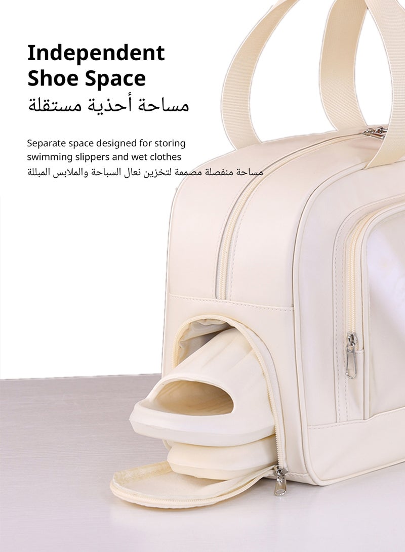 سيدارويف حقيبة سباحة مع حجرة منفصلة للأحذية | حقيبة حمل مقاومة للماء والرطوبة للسباحة والجيم والسفر | سعة تخزين كبيرة وجيوب جيدة التهوية للرجال والنساء والأطفال - Image 3