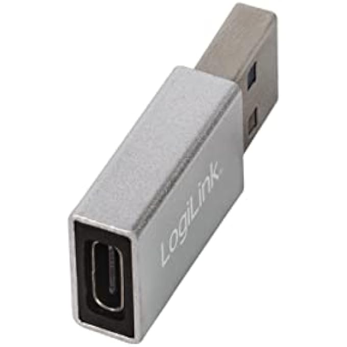 Logilink AU0056 - USB 3.2 GEN1 TYPE-C ADAPTER, USB-A (MALE) TO USB-C (FEMALE), SILVER - Image 3