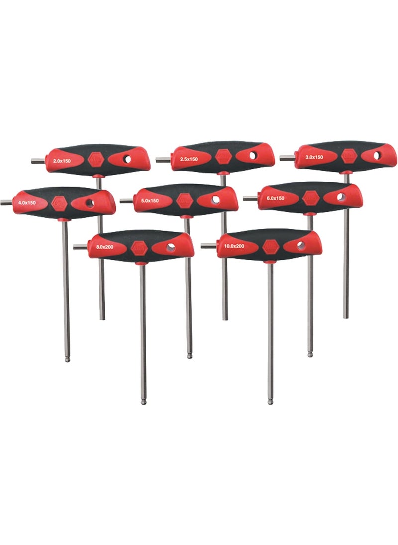 Wiha Wiha 54079 8 Piece SoftGrip Dual Drive Hex Metric THandle Tray Set  - Image 4