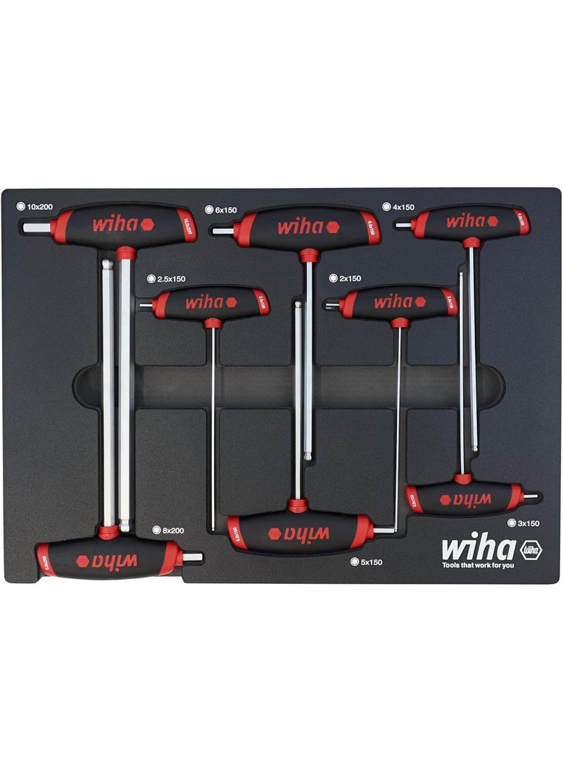 Wiha Wiha 54079 8 Piece SoftGrip Dual Drive Hex Metric THandle Tray Set  - Image 1