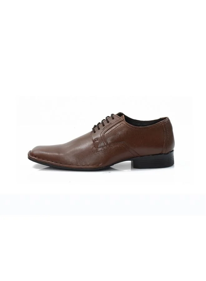 ATTILIO Mens Oxford Derby Slip On Comfort Brown Tan Leather Work Office Formal Occasion Party Casual Wear Italian Design Anti Skid Padded Insole Premium Shoes