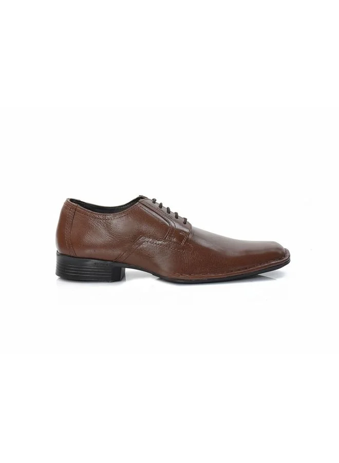 ATTILIO Mens Oxford Derby Slip On Comfort Brown Tan Leather Work Office Formal Occasion Party Casual Wear Italian Design Anti Skid Padded Insole Premium Shoes