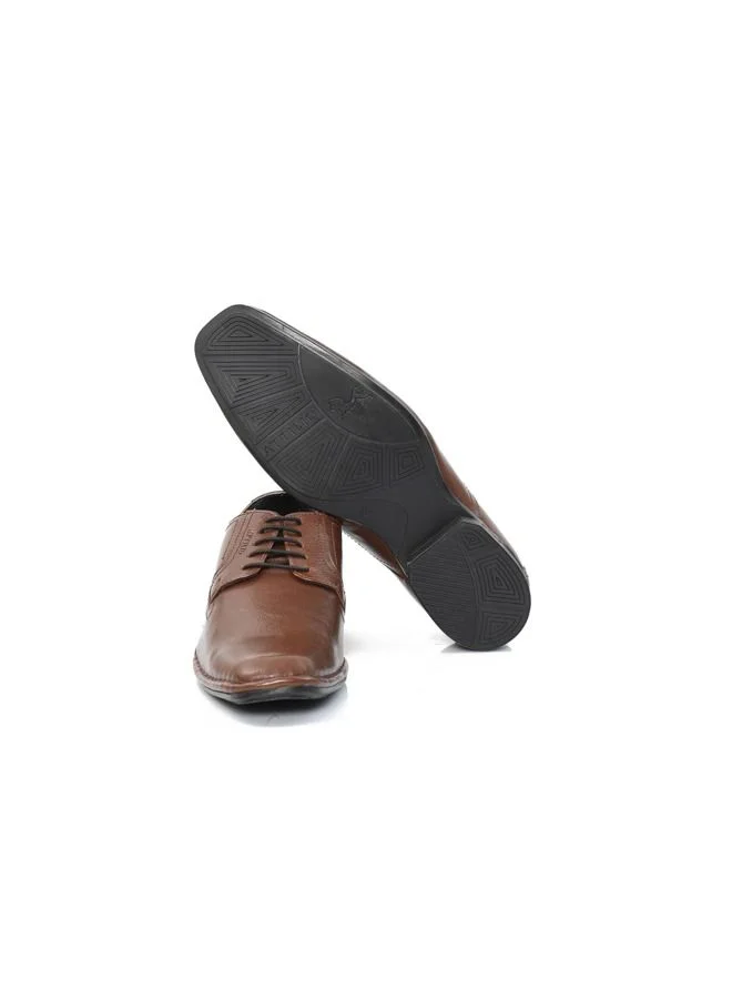 ATTILIO Mens Oxford Derby Slip On Comfort Brown Tan Leather Work Office Formal Occasion Party Casual Wear Italian Design Anti Skid Padded Insole Premium Shoes