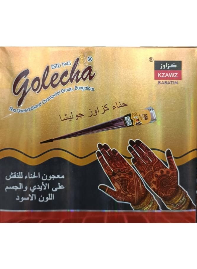 Golecha 12-Piece Henna Small Cone Black
