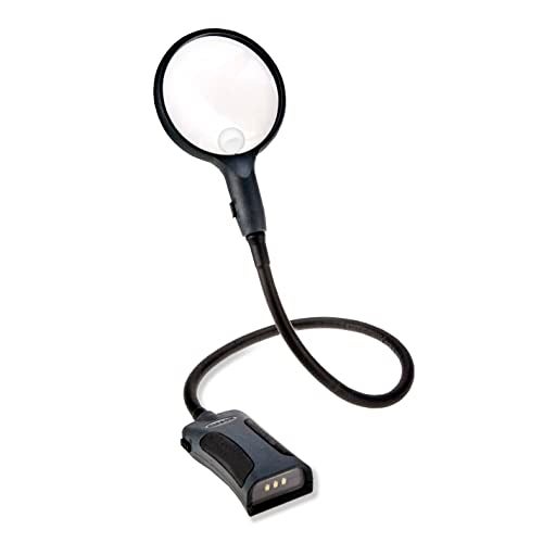 Carson BoaMag 2.5x LED Lighted Flexible Neck Magnifier with 5x Spot Lens and a Flashlight (SM-22) - Image 1