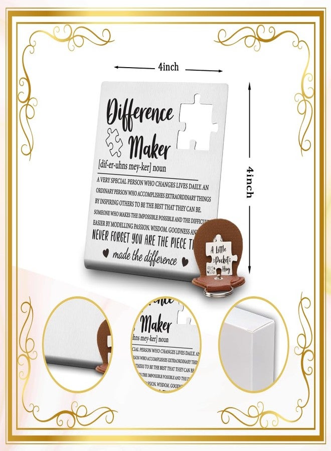 VYNWPDFLI Difference Maker Gift, Inspirational Pocket Hug Stainless Steel Plaque, You Are the Piece That Made the Difference, 4x4Inch,LPP3 - Image 5