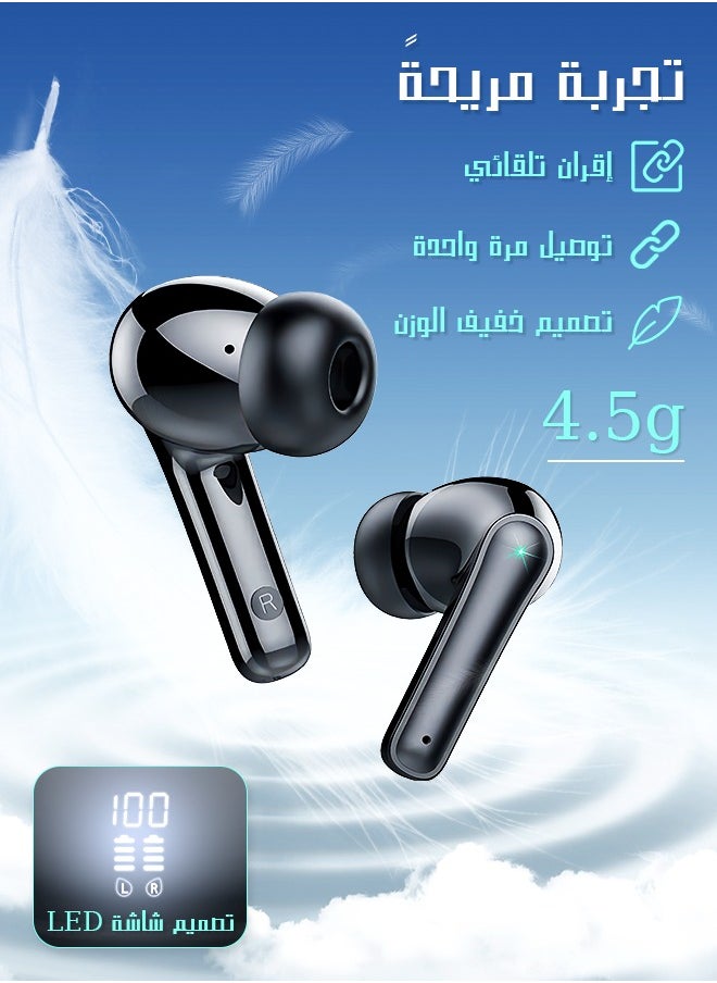 Litus - Earbuds wireless bluetooth Earphones,30H Playtime,IPX5, Bluetooth 5.3,LED Display, HIFI Sound, Compatible with iPhone & Android - Image 1