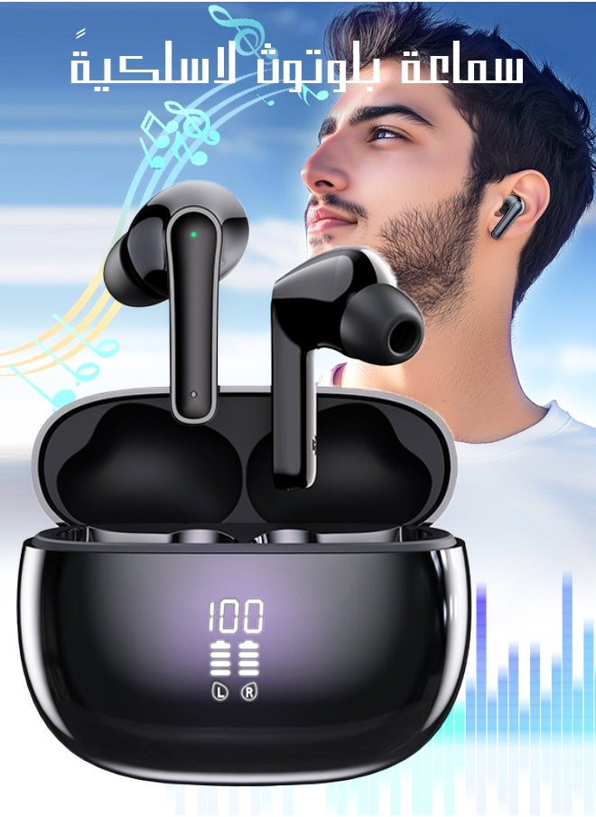 Litus - Earbuds wireless bluetooth Earphones,30H Playtime,IPX5, Bluetooth 5.3,LED Display, HIFI Sound, Compatible with iPhone & Android - Image 1