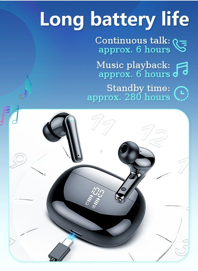 Litus - Earbuds wireless bluetooth Earphones,30H Playtime,IPX5, Bluetooth 5.3,LED Display, HIFI Sound, Compatible with iPhone & Android - Image 1