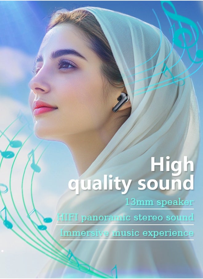 Litus - Earbuds wireless bluetooth Earphones,30H Playtime,IPX5, Bluetooth 5.3,LED Display, HIFI Sound, Compatible with iPhone & Android - Image 1