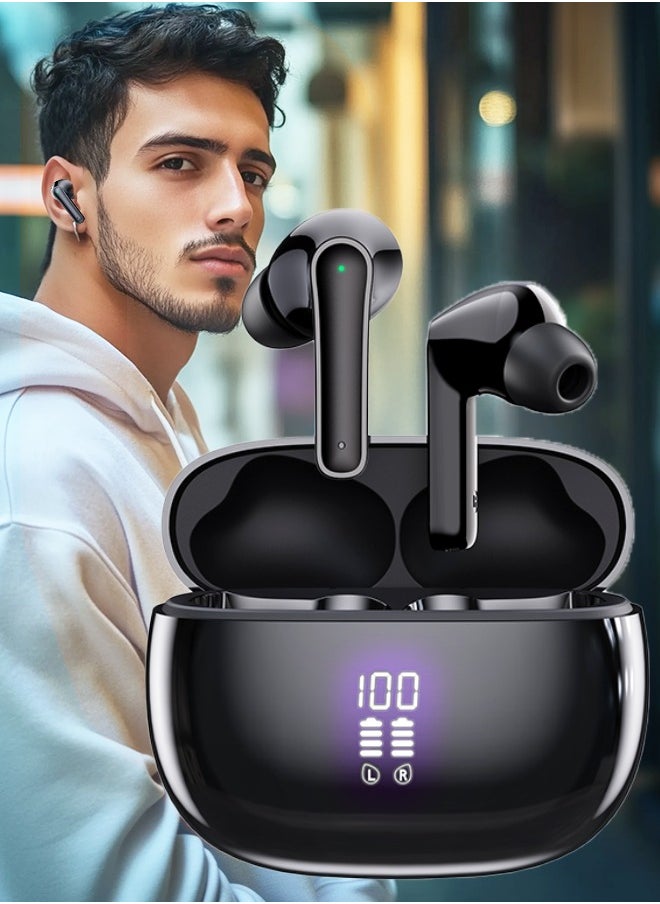 Litus - Earbuds wireless bluetooth Earphones,30H Playtime,IPX5, Bluetooth 5.3,LED Display, HIFI Sound, Compatible with iPhone & Android - Image 1
