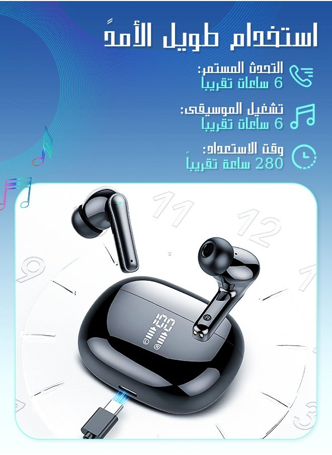 Litus - Earbuds wireless bluetooth Earphones,30H Playtime,IPX5, Bluetooth 5.3,LED Display, HIFI Sound, Compatible with iPhone & Android - Image 1