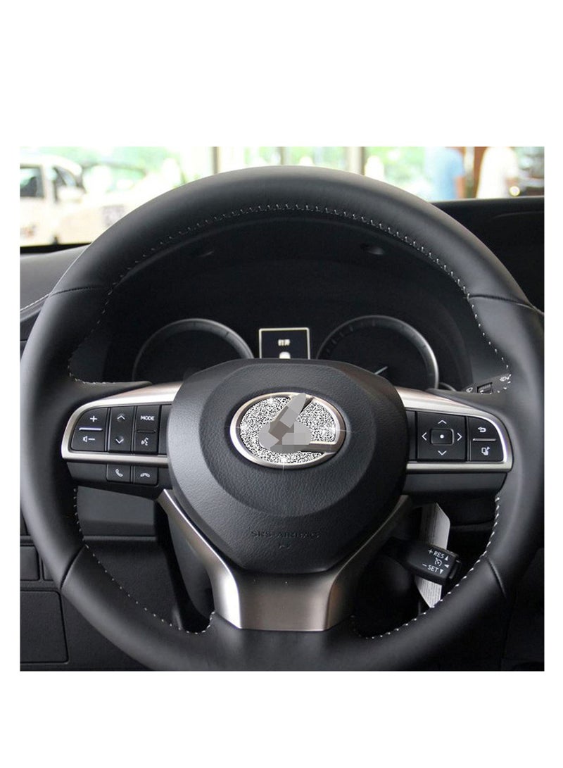 Excefore Bling Bling Steering Wheel Logo Caps Compatible with for Lexus, DIY Diamond Crystal Emblem Accessories Interior Decorations for Women, Compatible with for Lexus Before 2014（Small） - Image 5