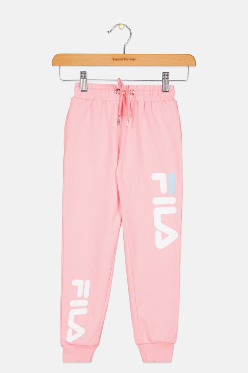 FILA سروال رياضي للفتيات، وردي - Image 1