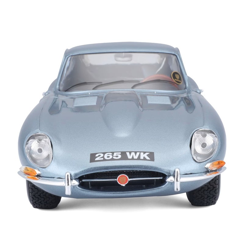 Bburago - Jaguar E-type Coupe (1961) 1/18 Diecast Model - Silver Blue - 18-12044 - Image 5