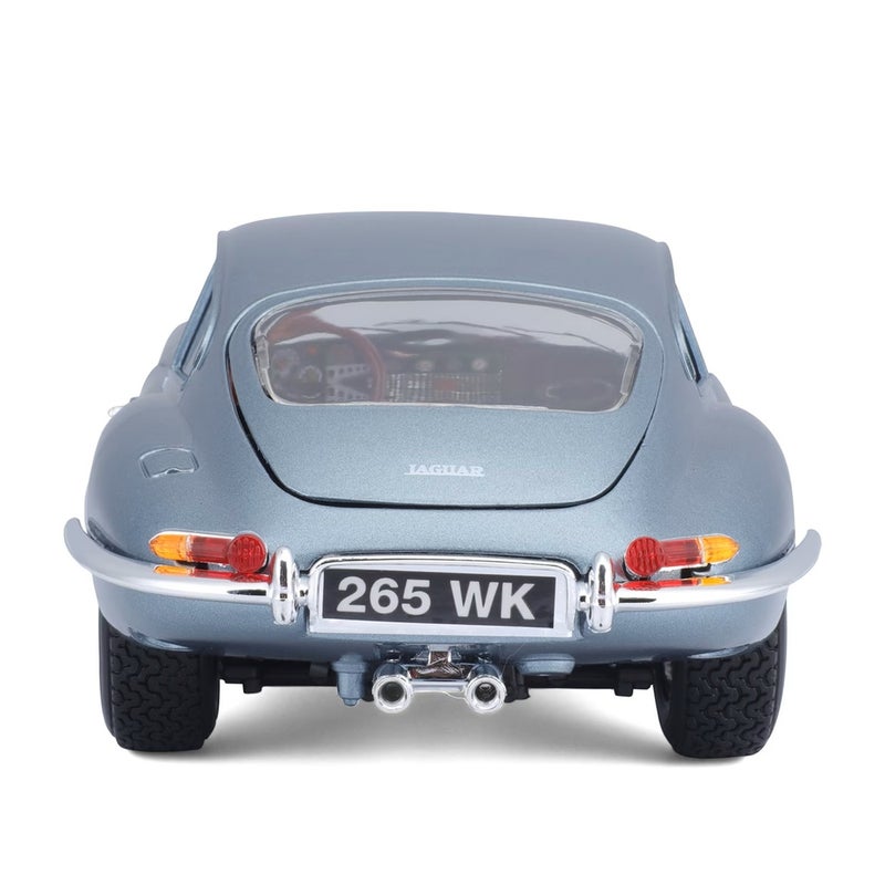 Bburago - Jaguar E-type Coupe (1961) 1/18 Diecast Model - Silver Blue - 18-12044 - Image 3