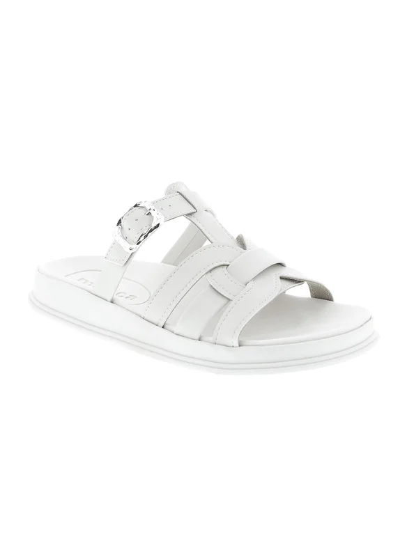 موليكا Moleca Ladies Flat Sandals Off White | Made In Brazil