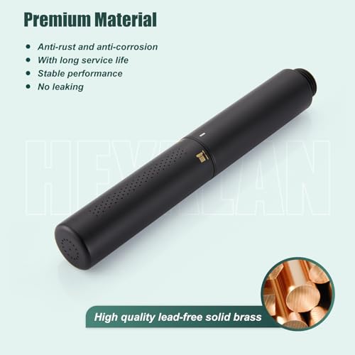 Heyalan Brass 2 in1 Function Handheld Spray Hand Shower High Pressure Handheld Sprinklert Shower Wand with Shower Hose and Adjustable Hand Shower Holder, Matte Black - Image 4
