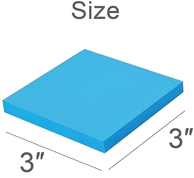 OFIXO ملاحظات لاصقة فائقة 3 × 3 بوصات، عبوة من 5 دفاتر، متعددة الألوان (400 قطعة) - Image 5