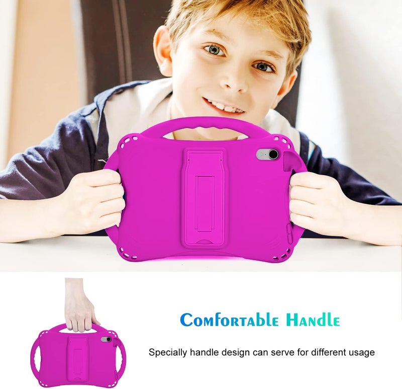 TopEsct Kids Case for iPad Mini 6th Generation Case Heavy Duty Shockproof Cover Childproof Protective kids Cover with Three Handle Stand for 8.3 inch iPad Mini 6(Purple) - Image 3
