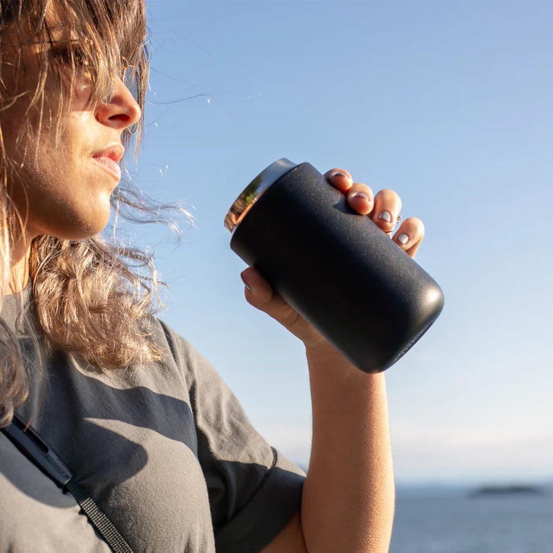 Fellow 12 oz Carter Move Travel Mug - Vacuum-Insulated Stainless Steel Travel Coffee Mug - Coffee Tumbler with Ceramic Interior and Splash Guard - Matte Black - Image 2
