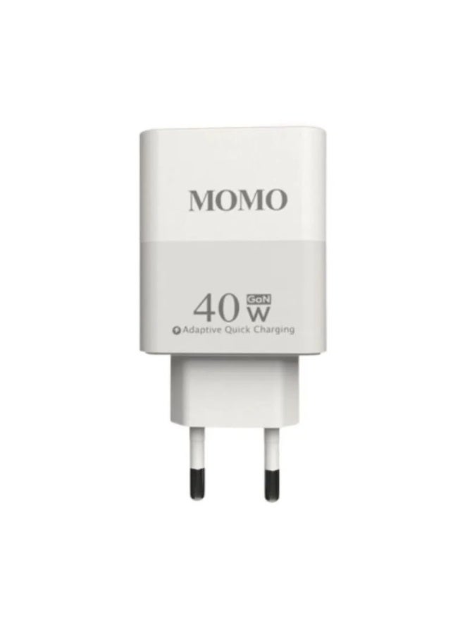 مومو شاحن منزلي 40W سريع وآمن – موديل MO-066602 - Image 1