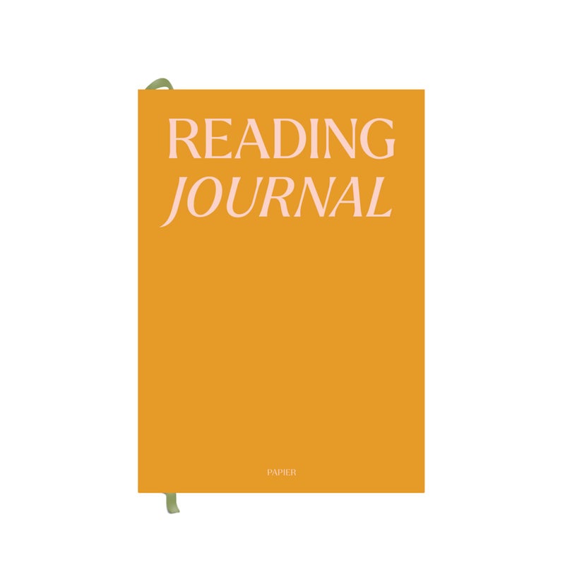 Papier Wonder Reading Journal - Yellow Hardback | Record & Review Your Reads | Includes Space To Review Books, Write Reading Wish Lists, Book Club Ideas & Favorite Books | Great Gift For Book Lovers - Image 1