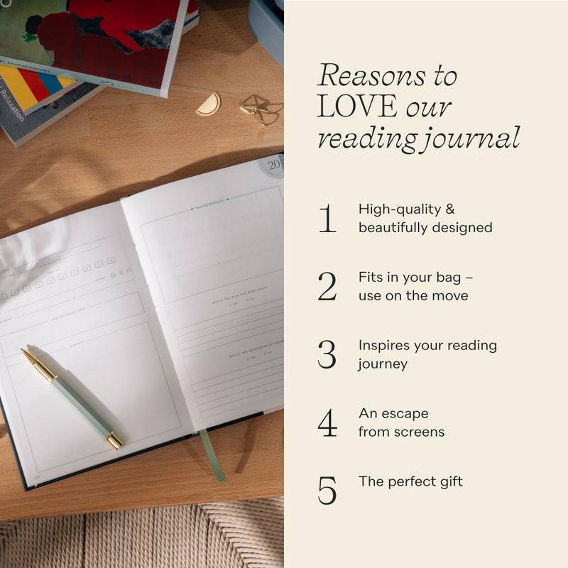 Papier Wonder Reading Journal - Yellow Hardback | Record & Review Your Reads | Includes Space To Review Books, Write Reading Wish Lists, Book Club Ideas & Favorite Books | Great Gift For Book Lovers - Image 4