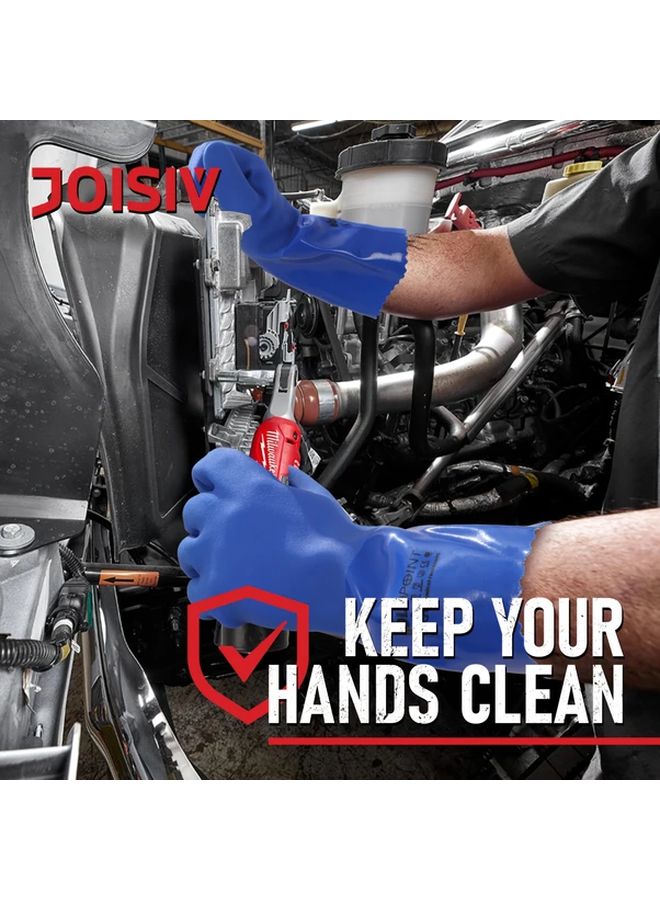 JOISIV 2 Pairs Heavy Duty PVC Coated Work Gloves Size L Chemical Abrasion Resistant - Image 5