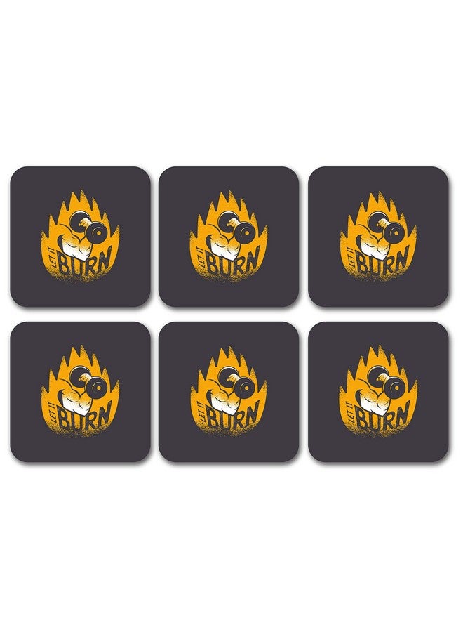 Tinywalk Motivational Spiral Coasters Wooden Printed Coaster Square (3.5X3.5) inch Set of 6 Pieces - Image 1