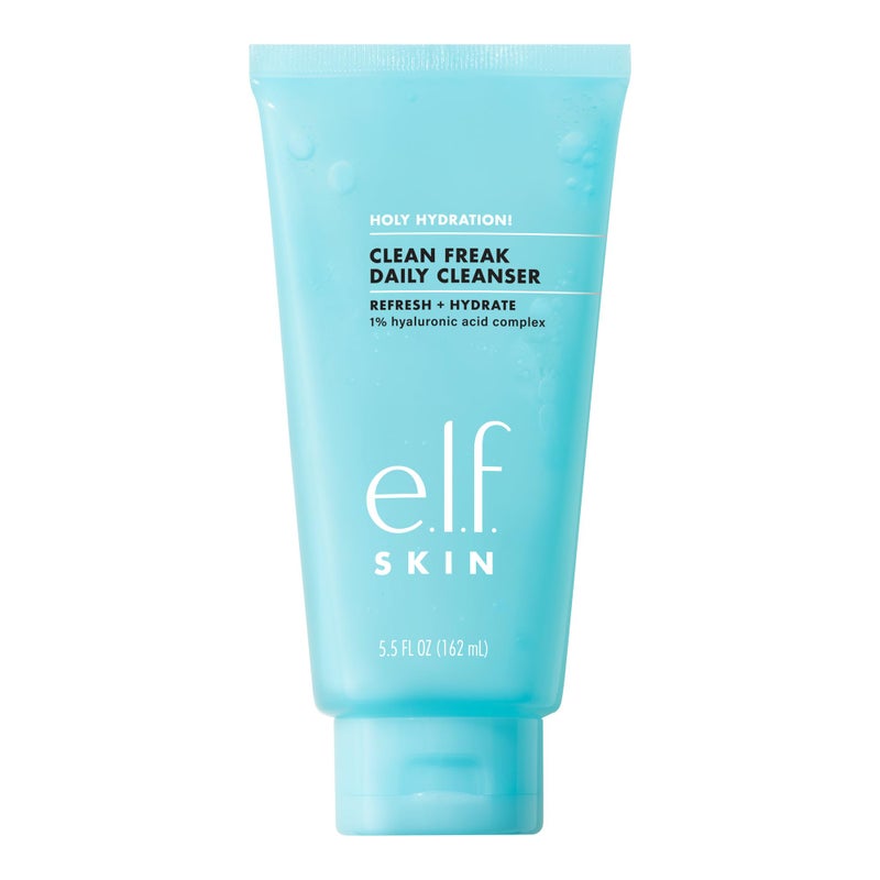 elf e.l.f. SKIN Holy Hydration! Clean Freak Daily Cleanser, Gentle Hydrating Gel Face Cleanser, Made With Hyaluronic Acid, Vegan & Cruelty-Free, 5.5 fl oz - Image 1