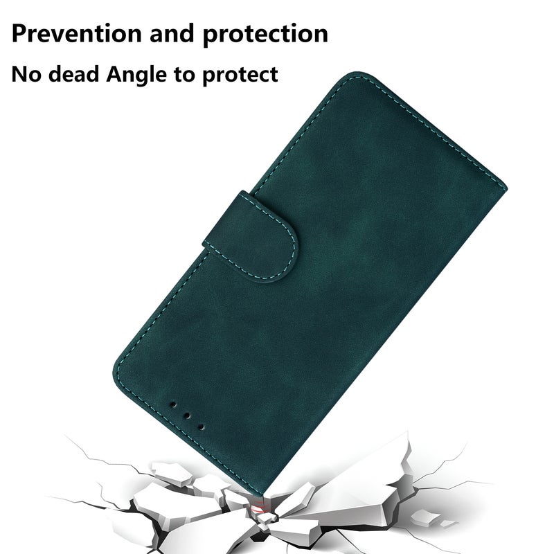 BURAQ Case Cover For Samsung Galaxy Xcover 5 Skin Feel Pure Color Flip Leather Phone Case(Green) - Image 5