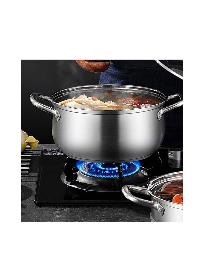 2 Layer Stainless Steel Steam Pot with Glass Lid | Steam Pot for Preparing Healthy Foods | Steam Pot for Preparing Vegetables, Mento, Couscous and Seafood and Other Sheathy Dishes - Image 4