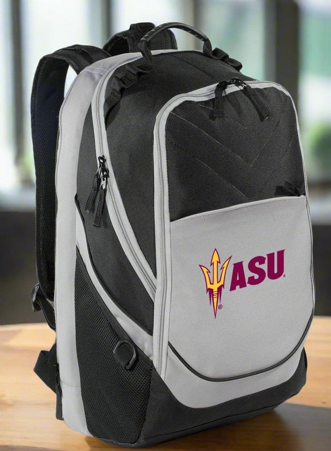Broad Bay ASU Backpack Official Arizona State Laptop Computer Bag (Black & Gray - ASU Logo) - Image 3
